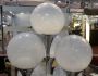 Vintage chandelier with 7 glass spheres