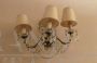 Single vintage wall light with crystal drops