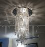 Large cascading crystal vintage chandelier