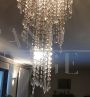 Large cascading crystal vintage chandelier