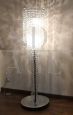 Vintage floor lamp with cascading crystal drops