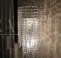 Vintage floor lamp with cascading crystal drops