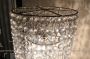 Vintage floor lamp with cascading crystal drops
