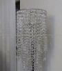 Vintage floor lamp with cascading crystal drops