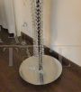 Vintage floor lamp with cascading crystal drops