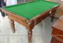 Vintage pool table convertible into a table