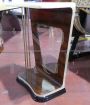 Pair of art deco parchment consoles with mirror