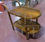 Vintage Bauhaus Debreceni wooden trolley from the 1940s