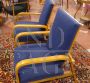 Pair of Art Deco armchairs with adjustable backrest