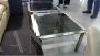 Coffee table in brass and steel with smoked glass, 1960s