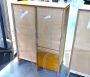Double roller shutter filing cabinet in oak