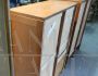 Double roller shutter filing cabinet in oak
