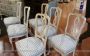 Set of 6 vintage 50s shabby chic chairs