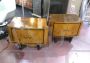 Pair of 1940s art deco bedside tables in briar
