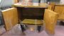 Pair of 1940s art deco bedside tables in briar