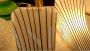 Pair of Effetre Murano wall lights in white glass with black stripes