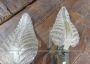 Pair of Barovier leaf sconces in Murano glass