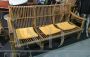 Vintage bamboo living room set with sofa, 4 armchairs and coffee table