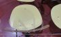 Set of 4 design chairs by Georges Coslin in metal and yellow formica