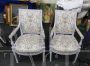 Pair of white lacquered Provencal Directoire armchairs
                            