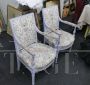 Pair of white lacquered Provencal Directoire armchairs