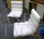 Pair of Scandinavian armchairs in white bouclé wool