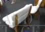 Pair of Scandinavian armchairs in white bouclé wool