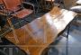 Coffee table with thick cherry wood top in a single plank