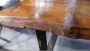 Coffee table with thick cherry wood top in a single plank