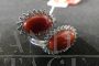 White gold ring with diamonds and double Sardinian coral