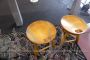 Pair of Mocho stools by Sergio Rodriguez in light wood         