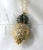 Royal Asscher necklace with gold pineapple and diamonds, Lexmond collection