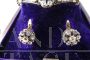 19th century set with bracelet, brooch and earrings in gold and silver with diamonds