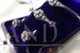 19th century set with bracelet, brooch and earrings in gold and silver with diamonds