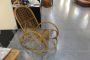 Vintage bamboo rocking armchair from the 1950s
