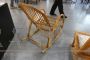 Vintage bamboo rocking armchair from the 1950s
