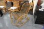 Vintage bamboo rocking armchair from the 1950s