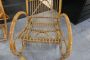 Vintage bamboo rocking armchair from the 1950s