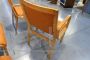 Set of 4 Joc chairs in orange fabric, Swedish design from the 60s