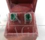 White gold earrings with Colombian emeralds