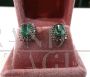 White gold earrings with Colombian emeralds