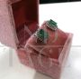 White gold earrings with Colombian emeralds