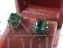 White gold earrings with Colombian emeralds