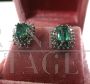 White gold earrings with Colombian emeralds