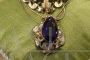 Antique Bourbon gold brooch with amethysts