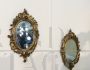 Pair of antique gilded mirrors