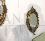 Pair of antique gilded mirrors