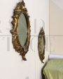 Pair of antique gilded mirrors
