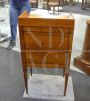 Antique bedside cabinet with drawer and roller shutter compartment