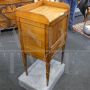 Antique bedside cabinet with drawer and roller shutter compartment